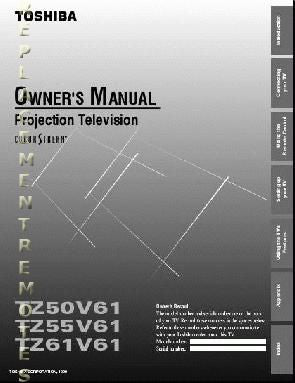 Toshiba TZ50V61 TZ55V61 TZ61V61 TV Operating Manual