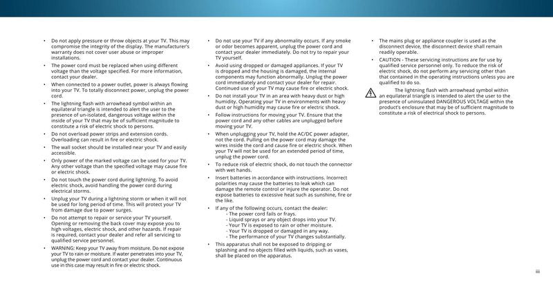 Vizio M60C3 TV Operating Manual