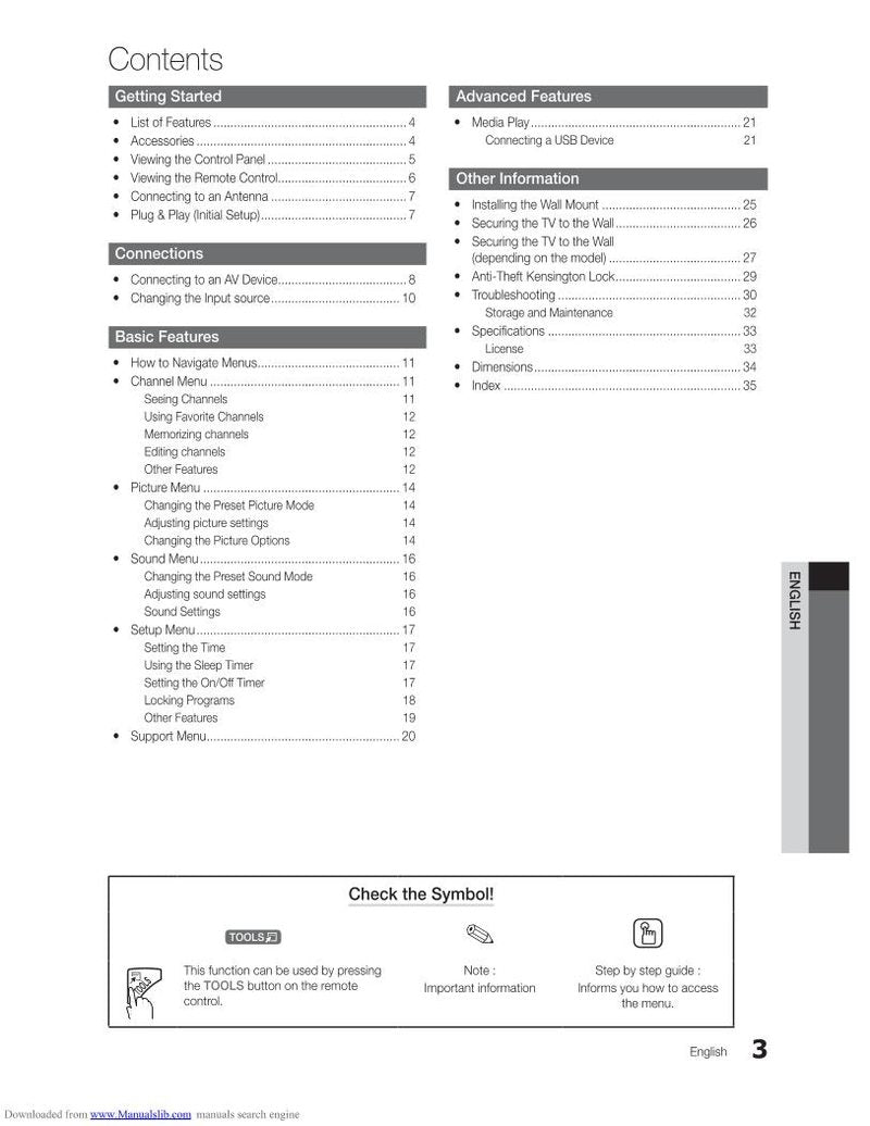 Samsung UN32D4003BD TV Operating Manual