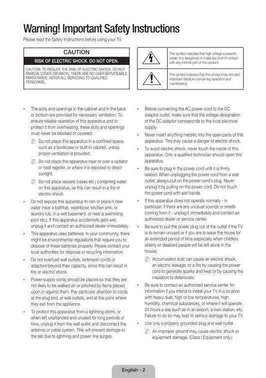 Samsung UN65JU7100FXZA TV Operating Manual