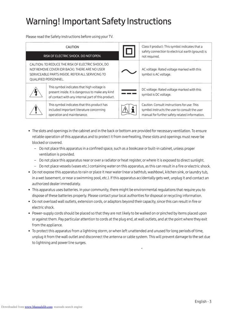 Samsung UN55MU8000FXZA TV Operating Manual