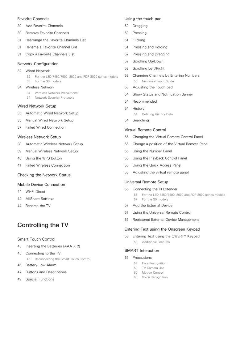 Samsung UN60F8000BFXZA TV Operating Manual