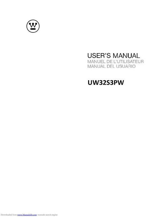 Westinghouse UW32S3PW TV Operating Manual