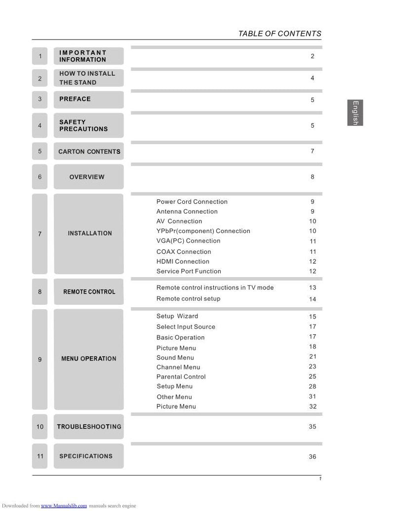 Westinghouse VR4090 TV Operating Manual