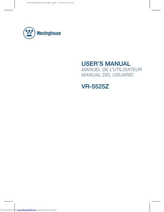 Westinghouse VR5525Z TV Operating Manual