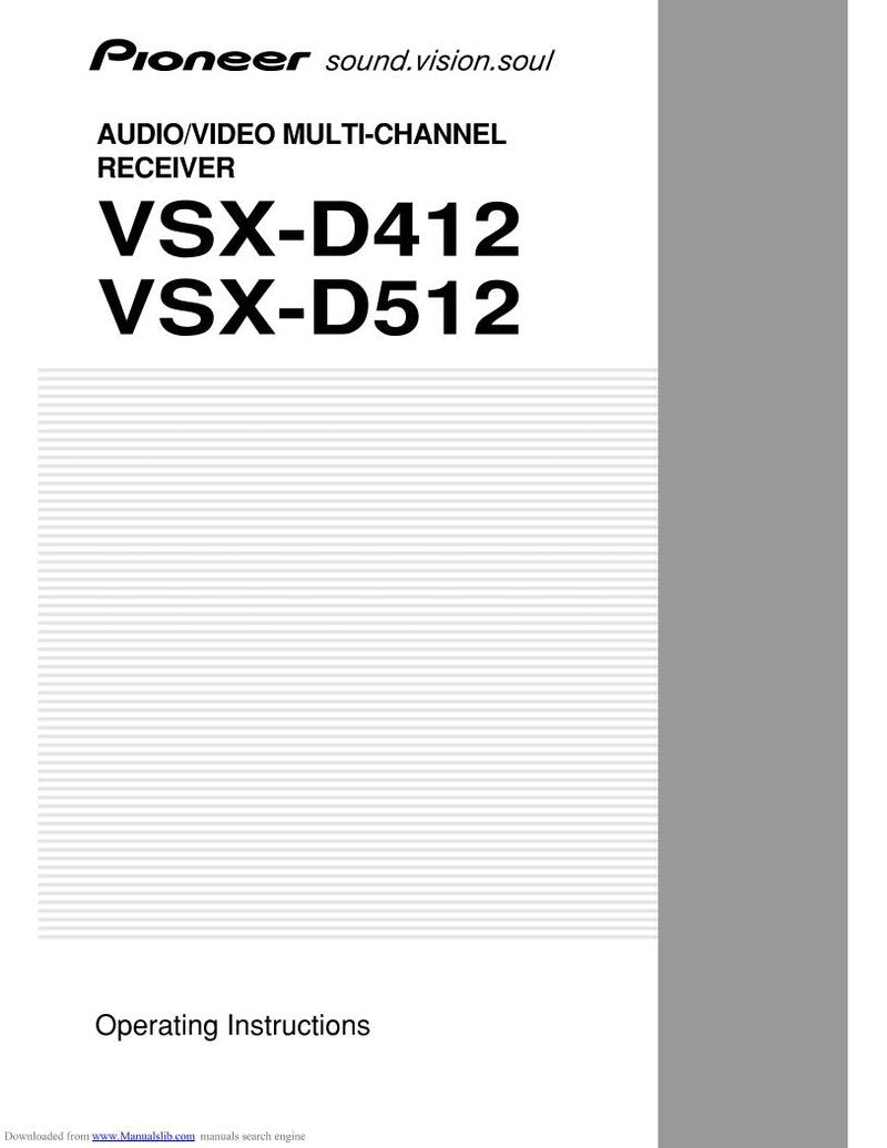 Yamaha VSXD412 K K/KCXJI Audio/Video Receiver Operating Manual