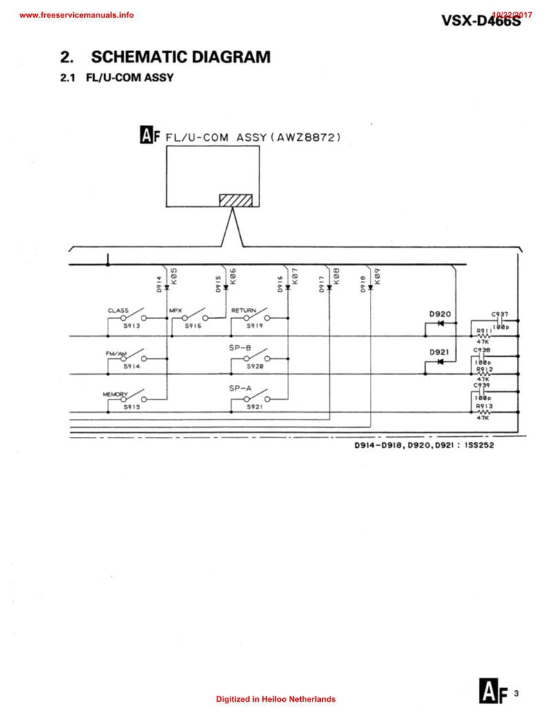 Pioneer VSXD466S Audio System Operating Manual