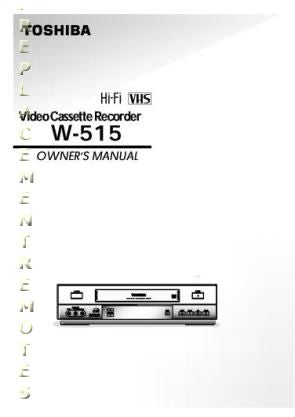 Toshiba W515 Projector Operating Manual