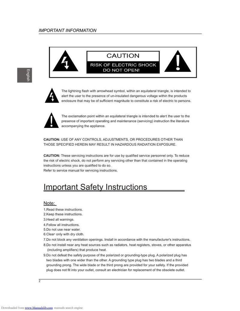 Westinghouse WD32HD1390 TV Operating Manual