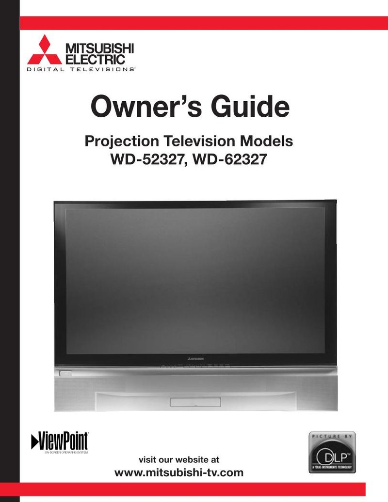 Mitsubishi WD52327 WD62327 TV Operating Manual