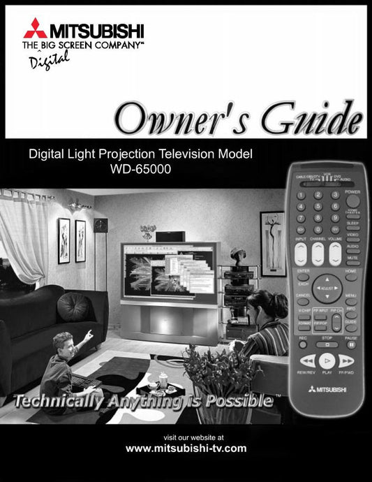 Mitsubishi WD65000 TV Operating Manual