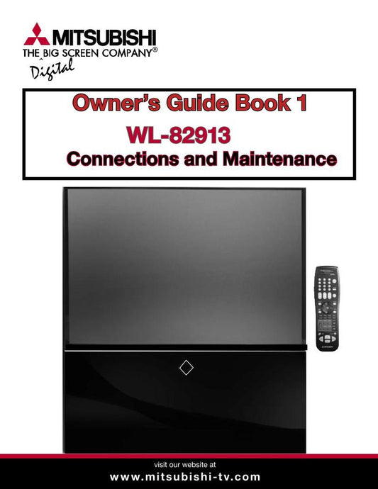 Mitsubishi WL82913 TV Operating Manual