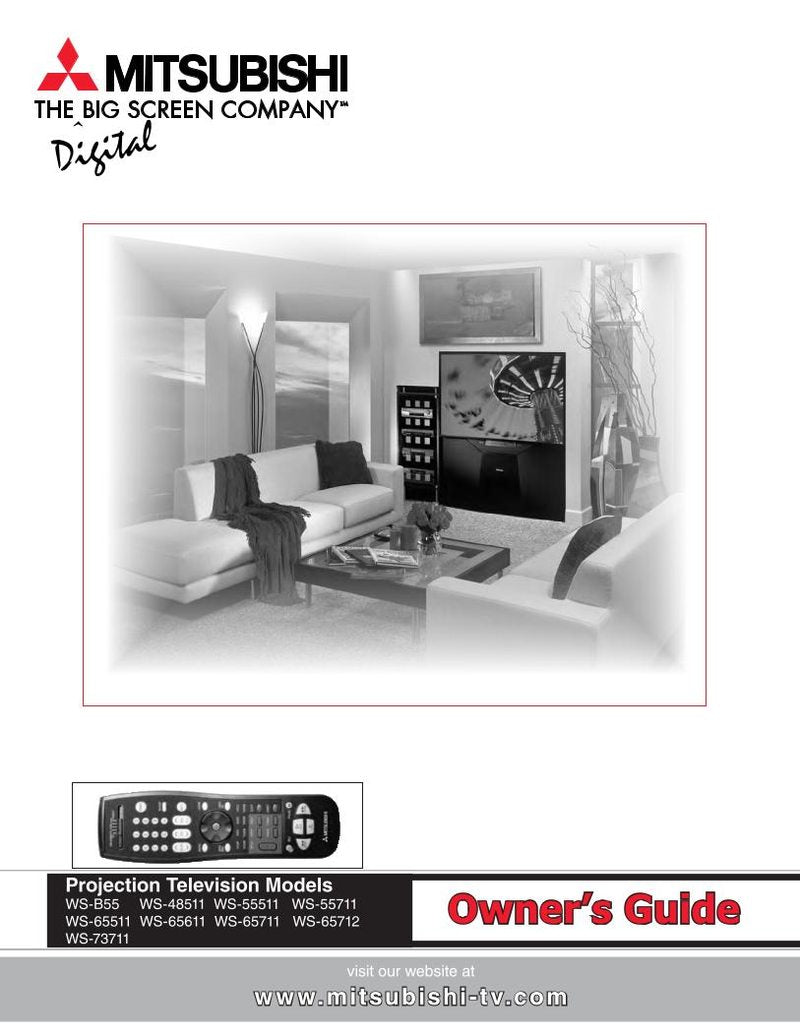 Mitsubishi WS48511 WS55511 WS55711 TV Operating Manual