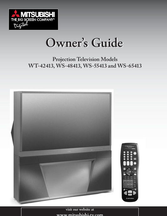 Mitsubishi WS48413 WS55413 WS65413 TV Operating Manual